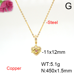 Fashion Copper Necklace  F6N405862avja-L017