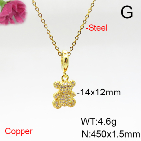 Fashion Copper Necklace  F6N405868ablb-L017