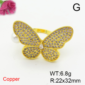 Fashion Copper Ring  F6R401465bbov-L017