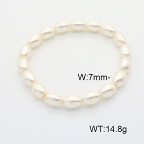 Stainless Steel Bracelet  Shell Beads  6B3002010bbov-908