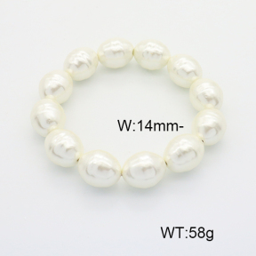 Stainless Steel Bracelet  Shell Beads  6B3002011bhia-908