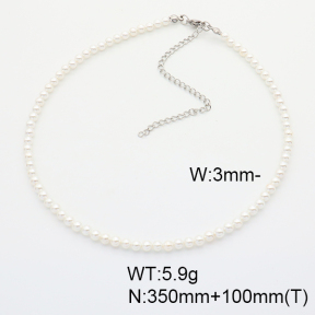 Stainless Steel Necklace  Shell Beads  6N3001559bhjl-908