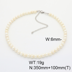 Stainless Steel Necklace  Shell Beads  6N3001563bhjl-908