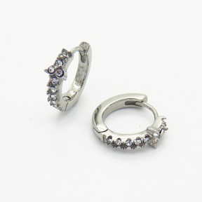 Stainless Steel Earrings  Czech Stones,Handmade Polished  WT:2.3g  E:15mm  6E4003780vhkb-106D