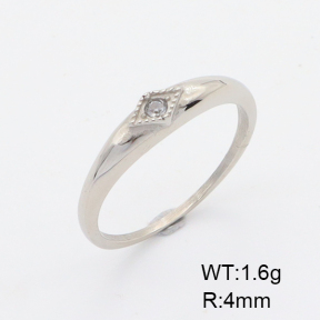 Stainless Steel Ring  Czech Stones,Handmade Polished  6-8#  6R4000851vhha-106D