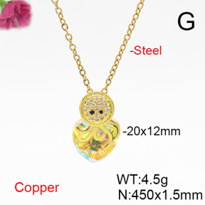 Fashion Copper Necklace  F6N406035aakl-G030