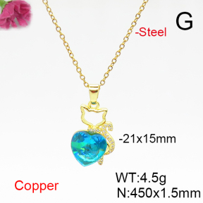 Fashion Copper Necklace  F6N406074aakl-G030