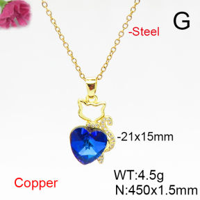Fashion Copper Necklace  F6N406075aakl-G030