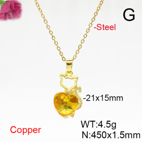 Fashion Copper Necklace  F6N406085aakl-G030