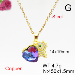 Fashion Copper Necklace  F6N406093aakl-G030
