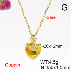 Fashion Copper Necklace  F6N406125aakl-G030