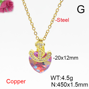 Fashion Copper Necklace  F6N406129aakl-G030