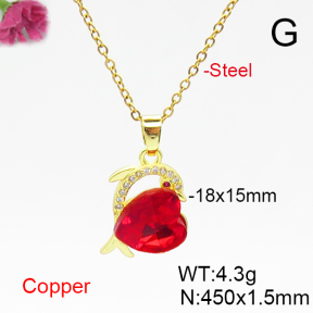 Fashion Copper Necklace  F6N406138aakl-G030