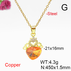 Fashion Copper Necklace  F6N406184aakl-G030