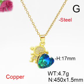 Fashion Copper Necklace  F6N406207aakl-G030
