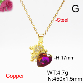 Fashion Copper Necklace  F6N406209aakl-G030