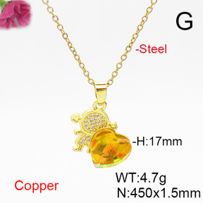 Fashion Copper Necklace  F6N406210aakl-G030