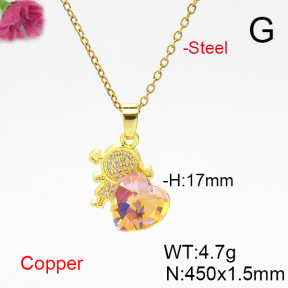 Fashion Copper Necklace  F6N406221aakl-G030