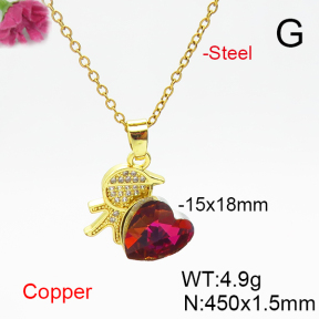 Fashion Copper Necklace  F6N406222aakl-G030