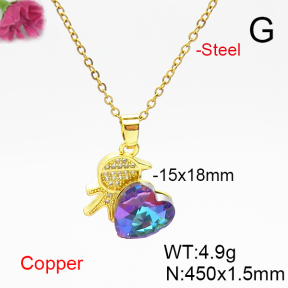Fashion Copper Necklace  F6N406228aakl-G030