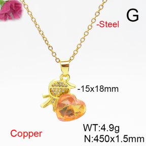 Fashion Copper Necklace  F6N406229aakl-G030
