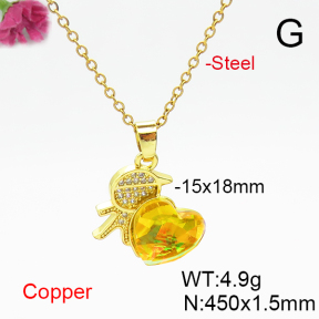 Fashion Copper Necklace  F6N406234aakl-G030
