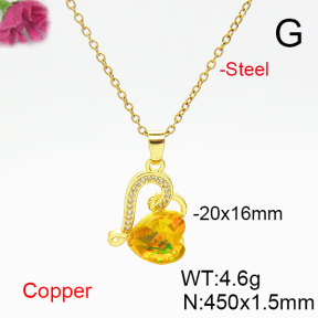 Fashion Copper Necklace  F6N406258aakl-G030