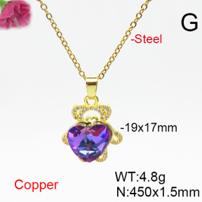 Fashion Copper Necklace  F6N406281aakl-G030
