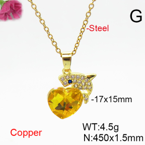 Fashion Copper Necklace  F6N406312aakl-G030