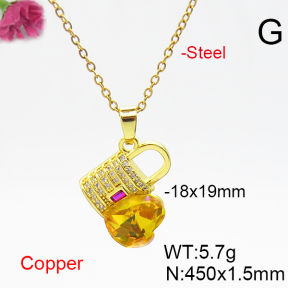 Fashion Copper Necklace  F6N406329aakl-G030