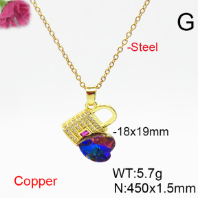 Fashion Copper Necklace  F6N406330aakl-G030