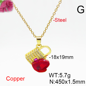 Fashion Copper Necklace  F6N406332aakl-G030