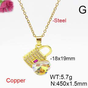 Fashion Copper Necklace  F6N406333aakl-G030