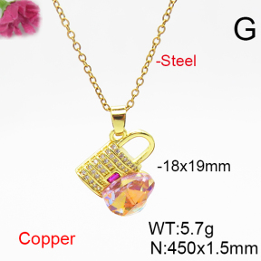 Fashion Copper Necklace  F6N406334aakl-G030