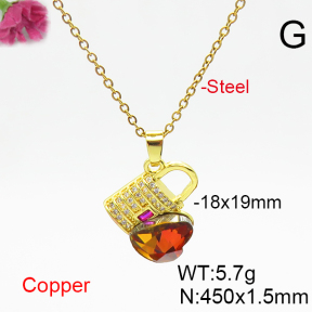 Fashion Copper Necklace  F6N406336aakl-G030