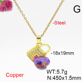 Fashion Copper Necklace  F6N406337aakl-G030