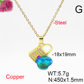 Fashion Copper Necklace  F6N406338aakl-G030