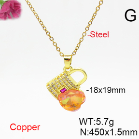 Fashion Copper Necklace  F6N406339aakl-G030