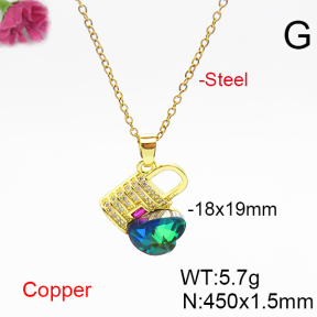 Fashion Copper Necklace  F6N406342aakl-G030