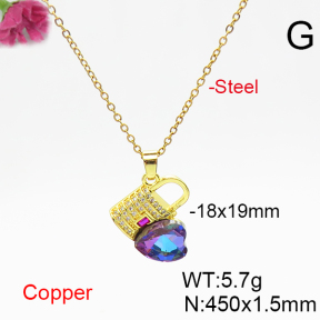 Fashion Copper Necklace  F6N406345aakl-G030