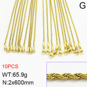 Stainless Steel Necklace  2N2002964ajia-474