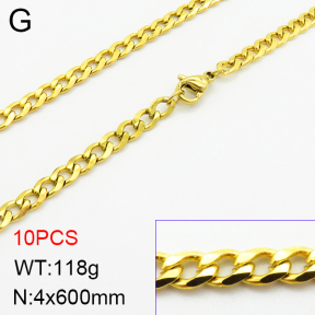 Stainless Steel Necklace  2N2003034vkla-214