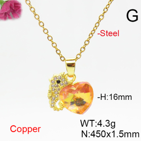 Fashion Copper Necklace  F6N406484aakl-G030