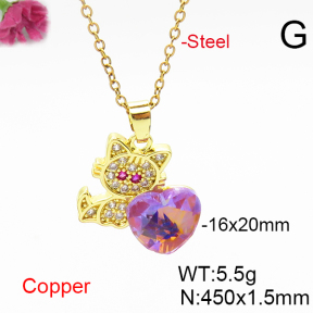 Fashion Copper Necklace  F6N406554aakl-G030