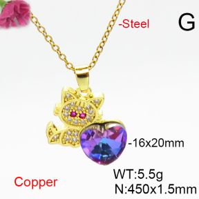 Fashion Copper Necklace  F6N406557aakl-G030
