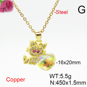 Fashion Copper Necklace  F6N406558aakl-G030