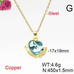 Fashion Copper Necklace  F6N406656aakl-G030