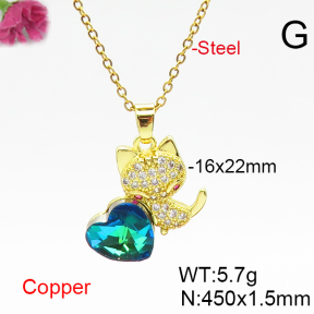 Fashion Copper Necklace  F6N406669aakl-G030