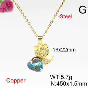 Fashion Copper Necklace  F6N406671aakl-G030