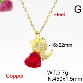 Fashion Copper Necklace  F6N406674aakl-G030